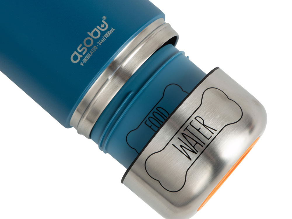 Вакуумный термос Buddy 3-в-1 со съемными мисками для питомцев, 1000 мл