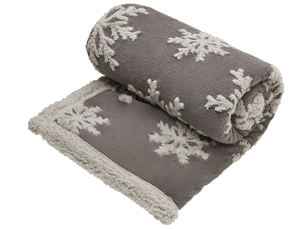 Плед Snowflake новогодний с капюшоном