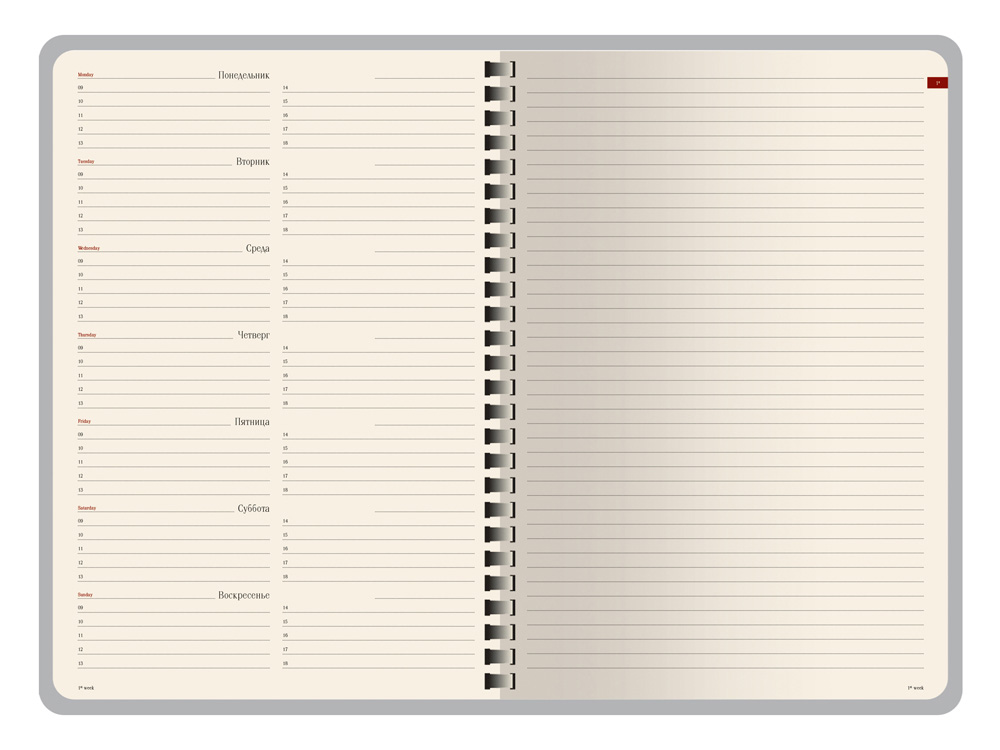 Еженедельник недатированный А5 Concept