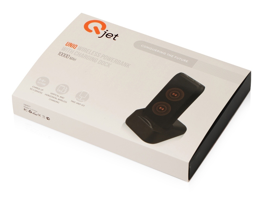 Беспроводное портативное зарядное устройство с зарядной станцией UnIQ, 10000 mAh