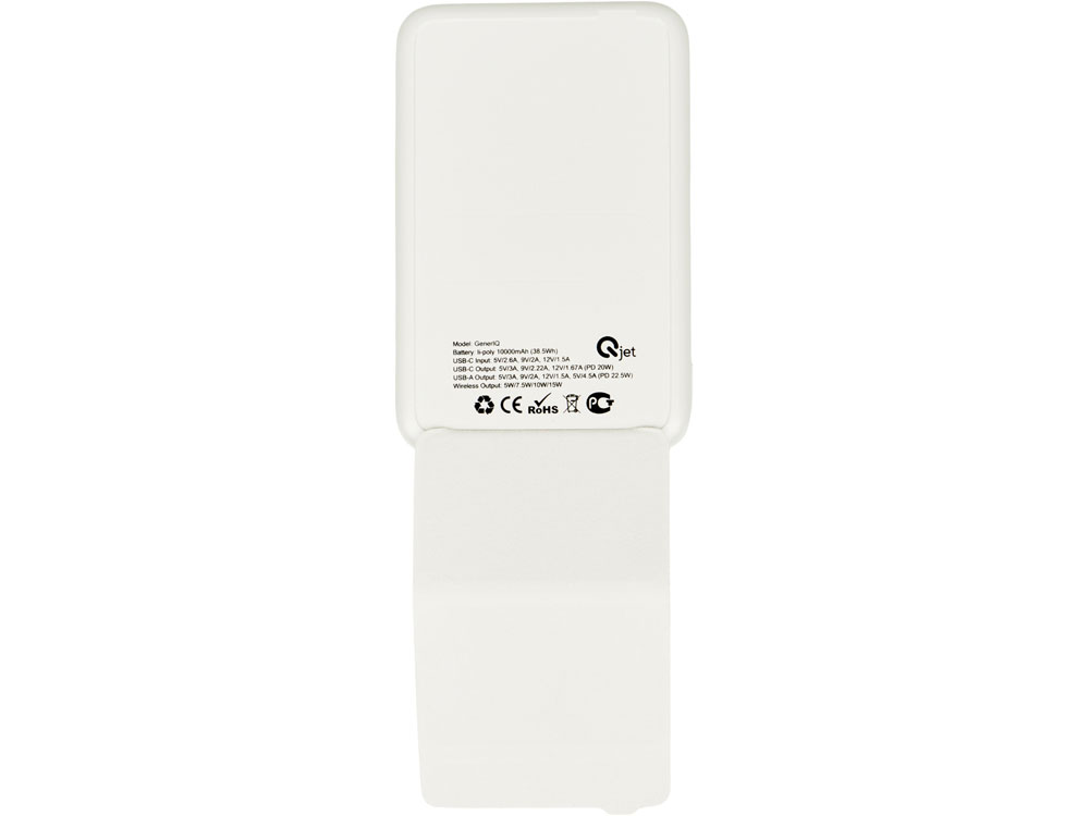 Магнитный внешний беспроводной аккумулятор GenerIQ,QC/PD, 10000 мАч