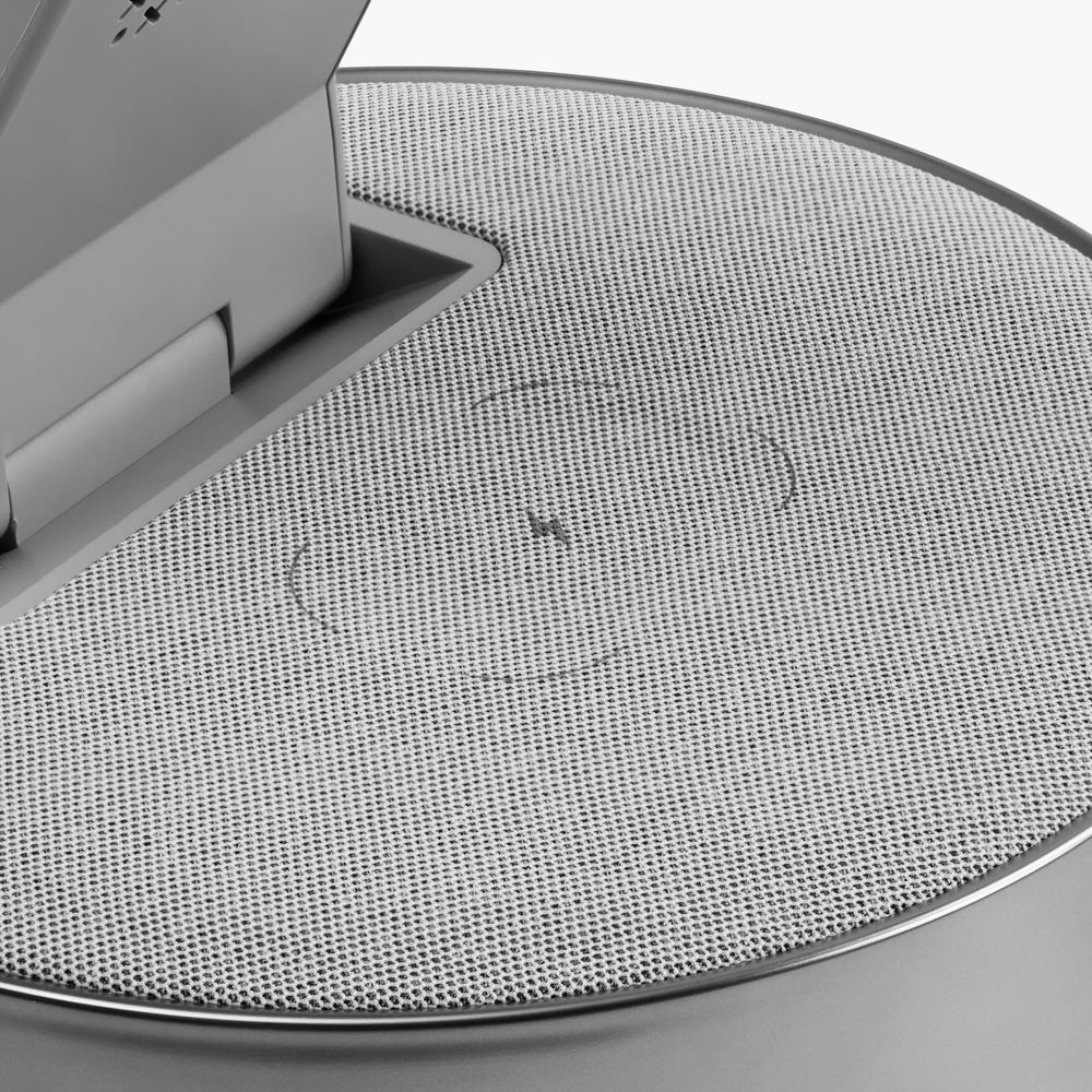 Bluetooth-колонка с беспроводной зарядкой и часами netEnergy