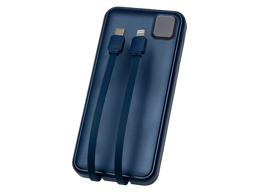 Внешний аккумулятор со встроенными кабелями Фрэйм, 10000мач