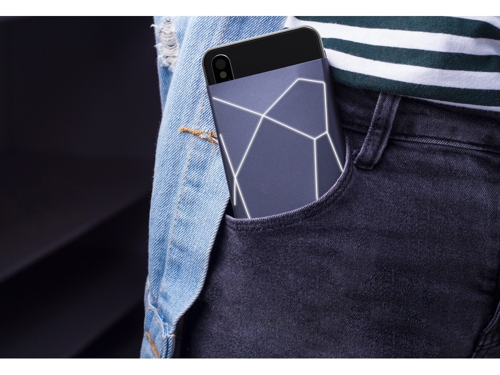 Внешний беспроводной аккумулятор Geo Wireless с подсветкой лого, 5000 mAh