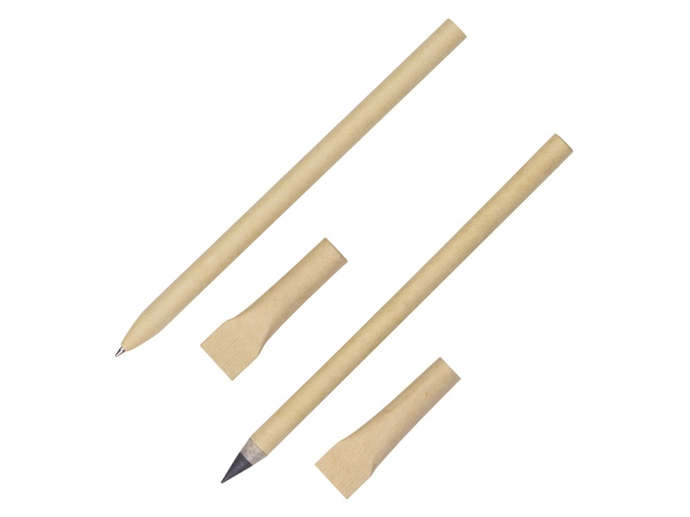 Подарочный набор Recycled Duo c шариковой ручкой и вечным карандашом из переработанной бумаги