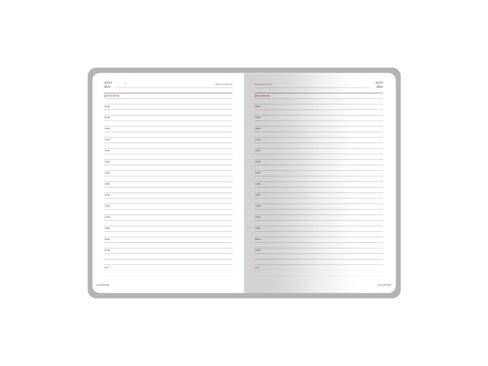 Ежедневник недатированный А6+ Sidney Nebraska с серебряным срезом