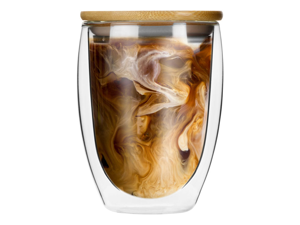 Стакан с двойными стенками и бамбуковой крышкой Valday