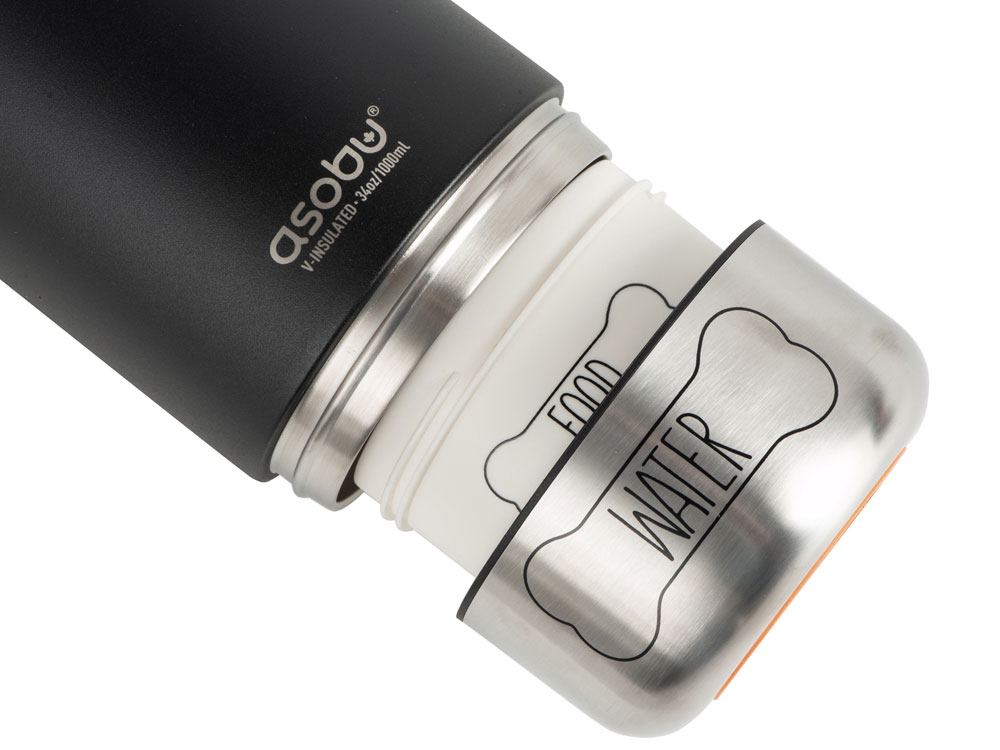 Вакуумный термос Buddy 3-в-1 со съемными мисками для питомцев, 1000 мл