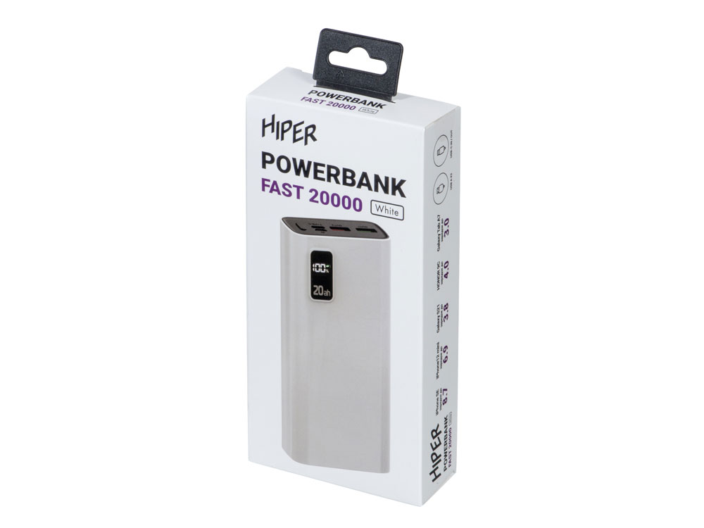 Портативный внешний аккумулятор FAST, 20000 mAh